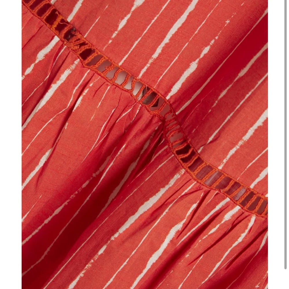 Sachin + Babi Coral and White Striped Midi Dress - Picture 4 of 4